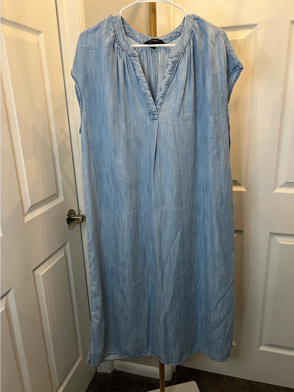 Banana Republic Light Blue Chambray maxi dress